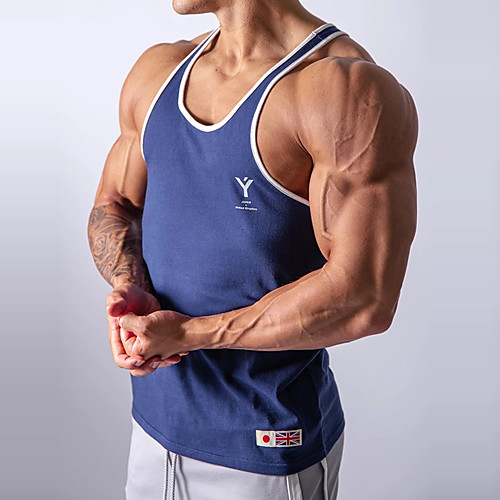 Men's Sleeveless Running Tank Top Racerback Singlet Top Street Athleisure Summer Cotton Moisture Wicking Breathable Soft Fitness Gym Workout Running Jogging Sportswear Normal White Black Blue
Men's Sleeveless Running Tank Top Racerback Singlet Top Street Athleisure Summer Cotton Moisture Wicking Breathable Soft Fitness Gym Workout Running Jogging Sportswear Normal White Black Blue