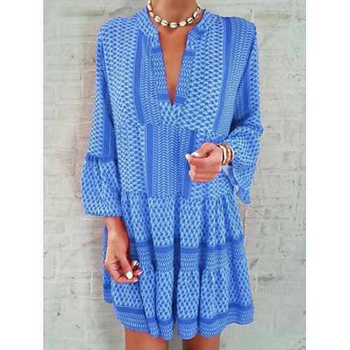 Women's Swing Dress Knee Length Dress Blue Purple Gray Green Red Brown Long Sleeve Print Print Summer V Neck Elegant Going out 2021 S M L XL XXL 3XL / Plus Size / Plus Size
Women's Swing Dress Knee Length Dress Blue Purple Gray Green Red Brown Long Sleeve Print Print Summer V Neck Elegant Going out 2021 S M L XL XXL 3XL / Plus Size / Plus Size