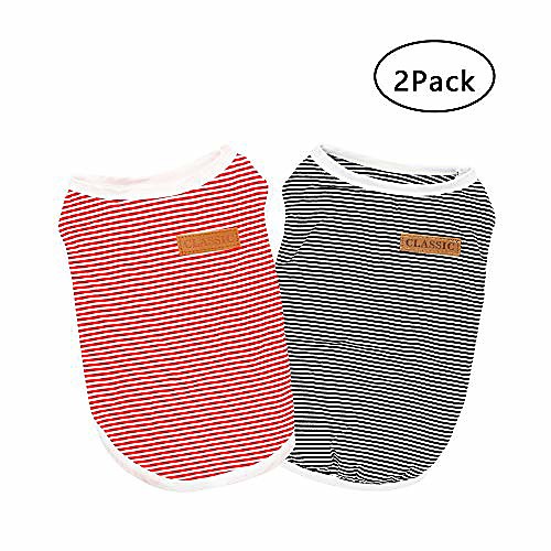 dog striped t-shirt summer cute dog shirts soft breathable cotton sleeveless vest suitable for kitten and puppy costumes
dog striped t-shirt summer cute dog shirts soft breathable cotton sleeveless vest suitable for kitten and puppy costumes
