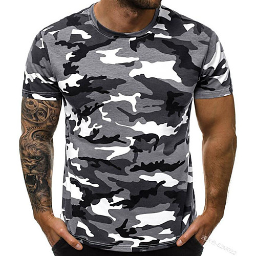 Men's T shirt Shirt non-printing Camo / Camouflage Short Sleeve Daily Tops Round Neck Blue Army Green Light gray
Men's T shirt Shirt non-printing Camo / Camouflage Short Sleeve Daily Tops Round Neck Blue Army Green Light gray