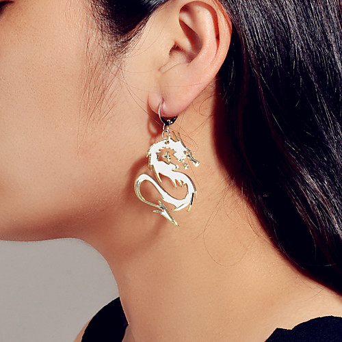 Women's Drop Earrings Dangle Earrings Geometrical Dragon Trendy Earrings Jewelry Silver / Gold / Black For Street Date 1 Pair
Women's Drop Earrings Dangle Earrings Geometrical Dragon Trendy Earrings Jewelry Silver / Gold / Black For Street Date 1 Pair