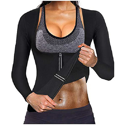 women waist trainer hot neoprene shirt sauna suit sweat body shaper jacket top zipper long sleeve(black, xxx-large)
women waist trainer hot neoprene shirt sauna suit sweat body shaper jacket top zipper long sleeve(black, xxx-large)