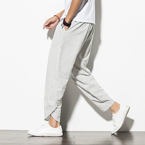 Men's Chinoiserie Folk Style Outdoor Loose Daily Home Jogger Chinos Pants Solid Colored Ankle-Length Drawstring Gray White Black Navy Blue / Elasticity
Men's Chinoiserie Folk Style Outdoor Loose Daily Home Jogger Chinos Pants Solid Colored Ankle-Length Drawstring Gray White Black Navy Blue / Elasticity