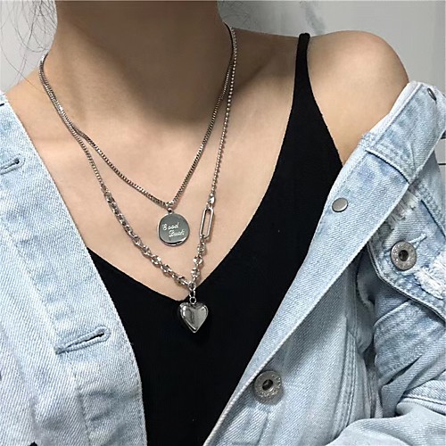 Women's Men's Pendant Necklace Chain Necklace Drop Friends Heart Gemini Lucky Blessed Fashion Punk Trendy Rock Titanium Steel Alloy Silver 52 cm Necklace Jewelry 2pcs For Christmas Sport Gift
Women's Men's Pendant Necklace Chain Necklace Drop Friends Heart Gemini Lucky Blessed Fashion Punk Trendy Rock Titanium Steel Alloy Silver 52 cm Necklace Jewelry 2pcs For Christmas Sport Gift