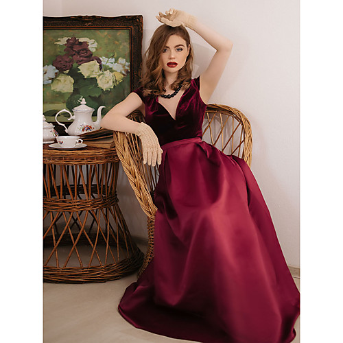 Women's A Line Dress Maxi long Dress Red Short Sleeve Solid Color Fall Winter V Neck Hot Elegant Formal Party Loose 2021 S M L XL XXL 3XL 4XL / Satin / Velvet
Women's A Line Dress Maxi long Dress Red Short Sleeve Solid Color Fall Winter V Neck Hot Elegant Formal Party Loose 2021 S M L XL XXL 3XL 4XL / Satin / Velvet