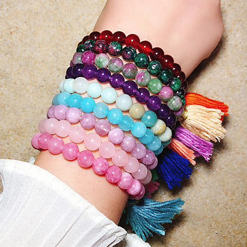 Women's Bead Bracelet Friendship Bracelet Pendant Bracelet Fancy Fashion Lucky Simple Tassel Ethnic Cute Boho Stone Bracelet Jewelry Blue / Purple / Blushing Pink For Sport Date Birthday Beach
Women's Bead Bracelet Friendship Bracelet Pendant Bracelet Fancy Fashion Lucky Simple Tassel Ethnic Cute Boho Stone Bracelet Jewelry Blue / Purple / Blushing Pink For Sport Date Birthday Beach