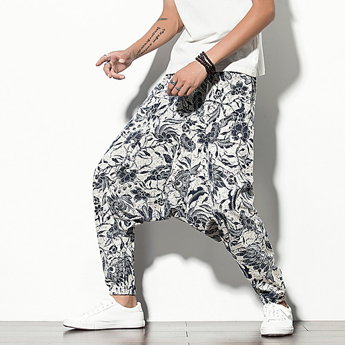 Men's Chinoiserie Folk Style Harlem Pants Outdoor Daily Home Harem Jogger Pants Print Pattern Ankle-Length Baggy Print White Blue Red Fuchsia
Men's Chinoiserie Folk Style Harlem Pants Outdoor Daily Home Harem Jogger Pants Print Pattern Ankle-Length Baggy Print White Blue Red Fuchsia