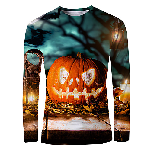 Men's T shirt Shirt 3D Print Graphic Long Sleeve Halloween Tops Basic Round Neck Orange
Men's T shirt Shirt 3D Print Graphic Long Sleeve Halloween Tops Basic Round Neck Orange