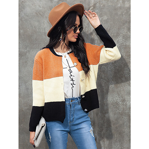 Women's Basic Solid Color Plain Cardigan Long Sleeve Sweater Cardigans Crew Neck Round Neck Fall Winter Blue Purple
Women's Basic Solid Color Plain Cardigan Long Sleeve Sweater Cardigans Crew Neck Round Neck Fall Winter Blue Purple
