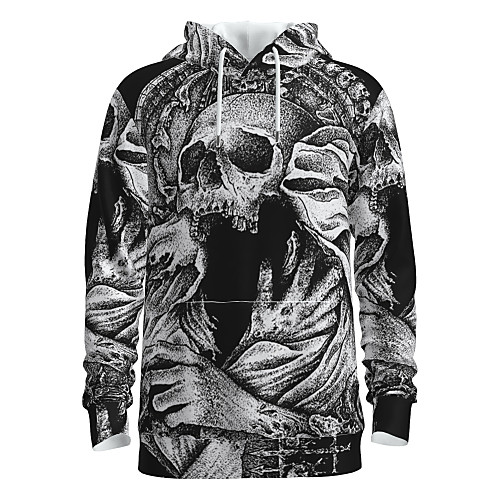 Men's Pullover Hoodie Sweatshirt Skull Hooded Halloween 3D Print Basic Halloween Hoodies Sweatshirts Long Sleeve Gray
Men's Pullover Hoodie Sweatshirt Skull Hooded Halloween 3D Print Basic Halloween Hoodies Sweatshirts Long Sleeve Gray