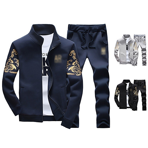 Men's 2 Piece Full Zip Tracksuit Sweatsuit Jogging Suit Street Casual Long Sleeve Moisture Wicking Breathable Soft Fitness Running Active Training Jogging Sportswear Solid Colored Plus Size Jacket
Men's 2 Piece Full Zip Tracksuit Sweatsuit Jogging Suit Street Casual Long Sleeve Moisture Wicking Breathable Soft Fitness Running Active Training Jogging Sportswear Solid Colored Plus Size Jacket