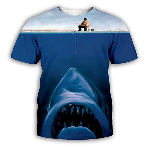 Men's T shirt Shirt 3D Print Graphic Print Short Sleeve Party Tops Exaggerated Round Neck Blue
Men's T shirt Shirt 3D Print Graphic Print Short Sleeve Party Tops Exaggerated Round Neck Blue