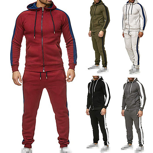Men's 2 Piece Full Zip Tracksuit Sweatsuit Street Athleisure 2pcs Winter Long Sleeve Thermal Warm Moisture Wicking Soft Fitness Gym Workout Running Jogging Training Sportswear Hoodie Black Red Army
Men's 2 Piece Full Zip Tracksuit Sweatsuit Street Athleisure 2pcs Winter Long Sleeve Thermal Warm Moisture Wicking Soft Fitness Gym Workout Running Jogging Training Sportswear Hoodie Black Red Army