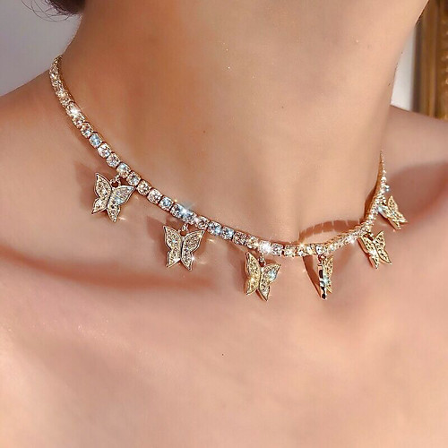 Women's Choker Necklace Pendant Necklace Classic Butterfly Simple Fashion Classic Hip Hop Alloy Silver Gold 37 cm Necklace Jewelry 1pc For Party Evening Gift Birthday Party / Charm Necklace
Women's Choker Necklace Pendant Necklace Classic Butterfly Simple Fashion Classic Hip Hop Alloy Silver Gold 37 cm Necklace Jewelry 1pc For Party Evening Gift Birthday Party / Charm Necklace