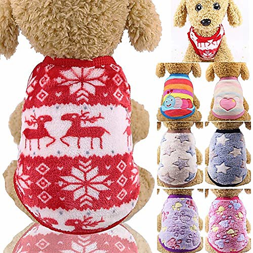 7 pack cartoon small dog sweater puppy vest, flannel warm small teacup dog clothes velvet coat chihuahua pets cat apparel
7 pack cartoon small dog sweater puppy vest, flannel warm small teacup dog clothes velvet coat chihuahua pets cat apparel