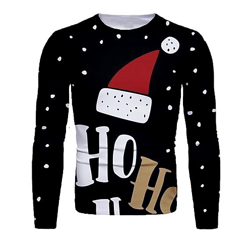 Men's T shirt 3D Print Graphic 3D Letter Long Sleeve Christmas Tops Basic Black
Men's T shirt 3D Print Graphic 3D Letter Long Sleeve Christmas Tops Basic Black