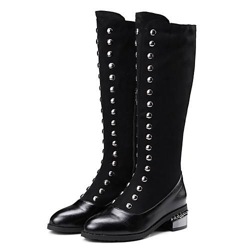 Women's Boots Block Heel Boots Cuban Heel Pointed Toe Knee High Boots Casual Basic Daily Walking Shoes PU Rivet Solid Colored Black
Women's Boots Block Heel Boots Cuban Heel Pointed Toe Knee High Boots Casual Basic Daily Walking Shoes PU Rivet Solid Colored Black