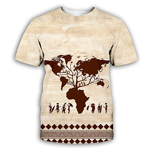Men's T shirt 3D Print Graphic Print Short Sleeve Party Tops Exaggerated Light Brown
Men's T shirt 3D Print Graphic Print Short Sleeve Party Tops Exaggerated Light Brown