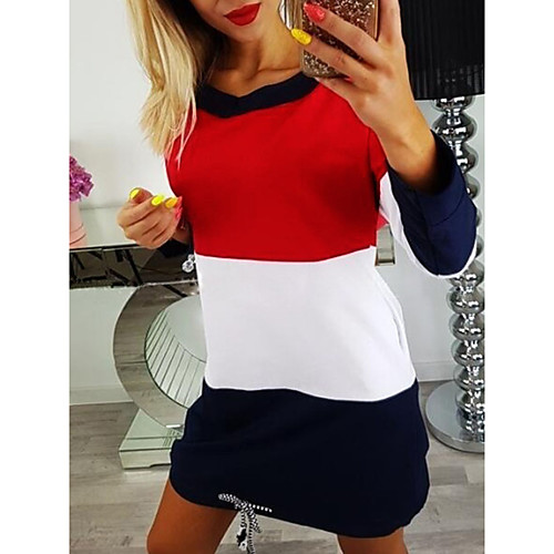 Women's Shift Dress Short Mini Dress Red Long Sleeve Color Block Patchwork Fall Winter Round Neck Casual Going out Loose 2021 S M L XL XXL 3XL 4XL 5XL / Cotton / Cotton
Women's Shift Dress Short Mini Dress Red Long Sleeve Color Block Patchwork Fall Winter Round Neck Casual Going out Loose 2021 S M L XL XXL 3XL 4XL 5XL / Cotton / Cotton