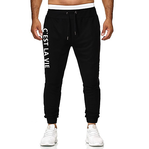 Men's Sweatpants Jogger Pants Drawstring Cotton Letter Printed Sport Athleisure Pants / Trousers Bottoms Breathable Soft Comfortable Running Everyday Use Exercising General Use
Men's Sweatpants Jogger Pants Drawstring Cotton Letter Printed Sport Athleisure Pants / Trousers Bottoms Breathable Soft Comfortable Running Everyday Use Exercising General Use