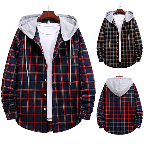 Men's Shirt non-printing Striped Color Block Plus Size Drawstring Long Sleeve Daily Tops Vintage Streetwear Hooded Blue Black
Men's Shirt non-printing Striped Color Block Plus Size Drawstring Long Sleeve Daily Tops Vintage Streetwear Hooded Blue Black