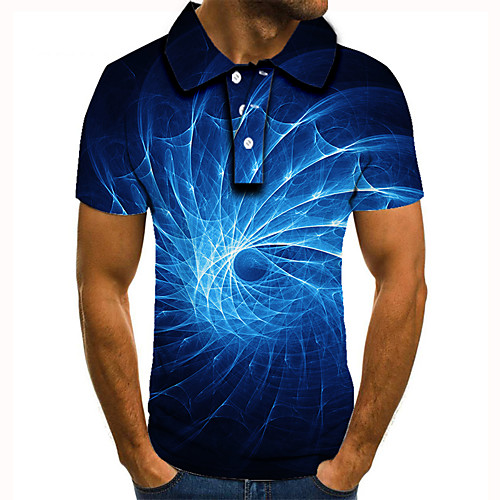 Men's Golf Shirt 3D Print Graphic Optical Illusion Print Short Sleeve Daily Tops Basic Blue
Men's Golf Shirt 3D Print Graphic Optical Illusion Print Short Sleeve Daily Tops Basic Blue