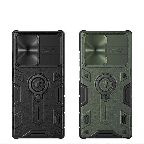 NILLKIN CamShield Armor Case Cover For Samsung Galaxy Note 20 Ultra Metal Push Window Protective Lens Phone Case Four-corner Anti-drop Protection Case with Ring Bracket
NILLKIN CamShield Armor Case Cover For Samsung Galaxy Note 20 Ultra Metal Push Window Protective Lens Phone Case Four-corner Anti-drop Protection Case with Ring Bracket