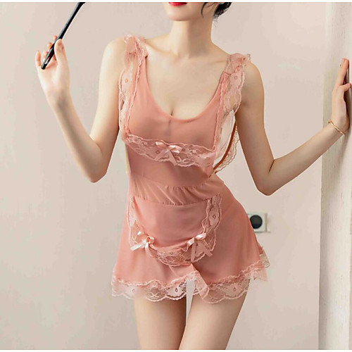 Women's Mesh Lace Super Sexy Babydoll & Slips Nightwear Solid Colored Blushing Pink One-Size / Strap / Strap
Women's Mesh Lace Super Sexy Babydoll & Slips Nightwear Solid Colored Blushing Pink One-Size / Strap / Strap