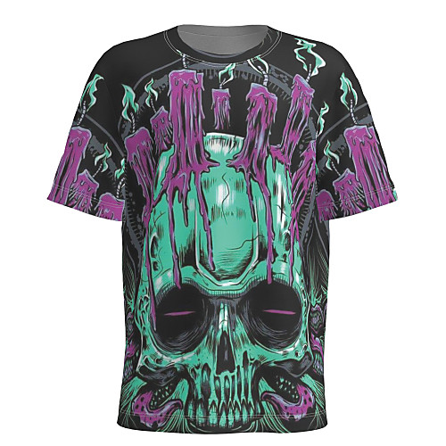 Men's T shirt 3D Print Graphic Skull Portrait Short Sleeve Halloween Tops Basic Green
Men's T shirt 3D Print Graphic Skull Portrait Short Sleeve Halloween Tops Basic Green