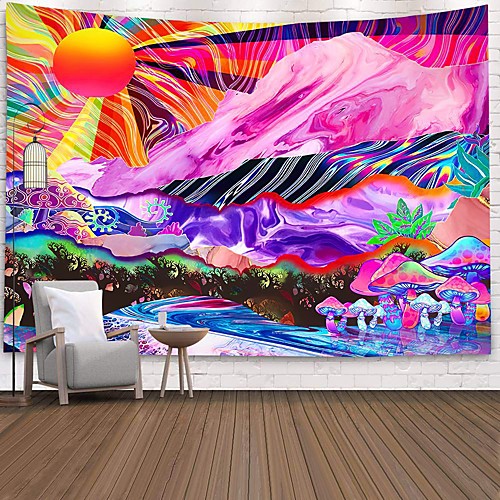 Wall Tapestry Art Decor Blanket Curtain Picnic Tablecloth Hanging Home Bedroom Living Room Dorm Decoration Polyester Colorful Sunshine Mountain Mushroom Views
Wall Tapestry Art Decor Blanket Curtain Picnic Tablecloth Hanging Home Bedroom Living Room Dorm Decoration Polyester Colorful Sunshine Mountain Mushroom Views