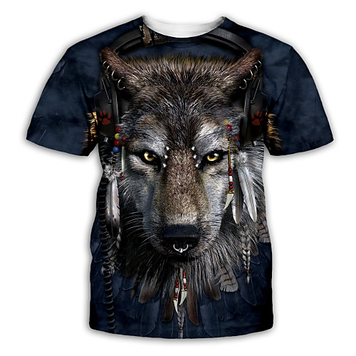 Men's T shirt Shirt 3D Print Graphic Print Short Sleeve Party Tops Exaggerated Round Neck Navy Blue
Men's T shirt Shirt 3D Print Graphic Print Short Sleeve Party Tops Exaggerated Round Neck Navy Blue