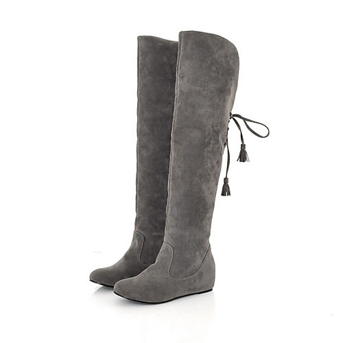 Women's Boots Snow Boots Wedge Heel Round Toe Over The Knee Boots Knee High Boots Basic Casual Daily Walking Shoes Suede Solid Colored Black / Red Yellow Gray
Women's Boots Snow Boots Wedge Heel Round Toe Over The Knee Boots Knee High Boots Basic Casual Daily Walking Shoes Suede Solid Colored Black / Red Yellow Gray