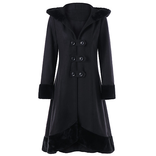 Women's Coat Daily Fall & Winter Long Coat Loose Basic Jacket Long Sleeve Solid Colored Black / Rabbit Fur
Women's Coat Daily Fall & Winter Long Coat Loose Basic Jacket Long Sleeve Solid Colored Black / Rabbit Fur