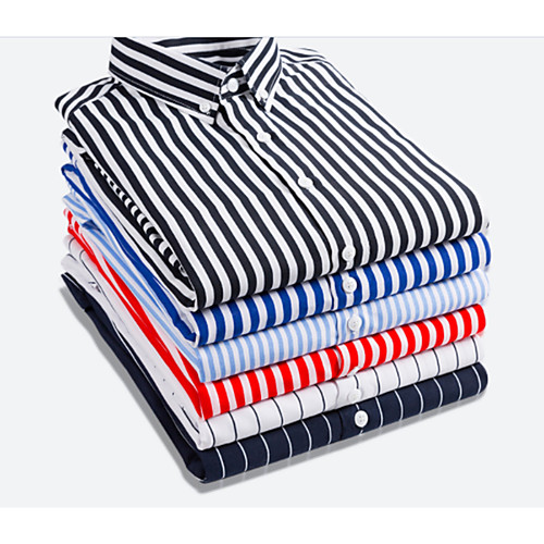 Men's Shirt Striped Short Sleeve Athleisure Slim Tops Business Basic Office / career Blue White Black
Men's Shirt Striped Short Sleeve Athleisure Slim Tops Business Basic Office / career Blue White Black