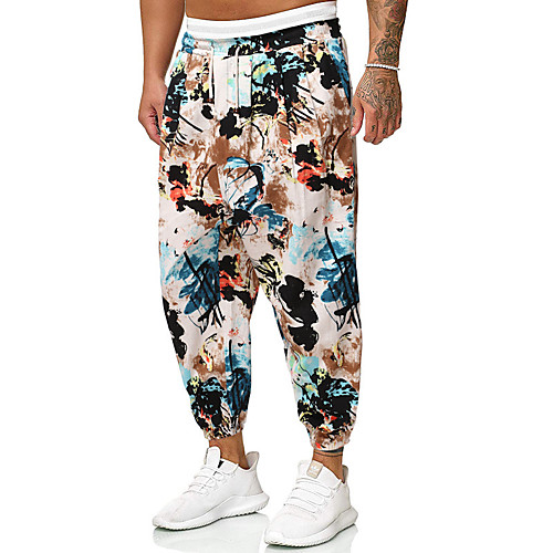 Men's Chinoiserie Folk Style Harlem Pants Outdoor Slim Daily Home Harem Pants Print Pattern Ankle-Length Baggy Drawstring Yellow Gold Orange Red Brown
Men's Chinoiserie Folk Style Harlem Pants Outdoor Slim Daily Home Harem Pants Print Pattern Ankle-Length Baggy Drawstring Yellow Gold Orange Red Brown