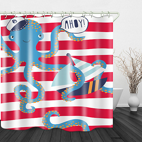 Octopus Print Waterproof Fabric Shower Curtain for Bathroom Home Decor Covered Bathtub Curtains Liner Includes with Hooks
Octopus Print Waterproof Fabric Shower Curtain for Bathroom Home Decor Covered Bathtub Curtains Liner Includes with Hooks