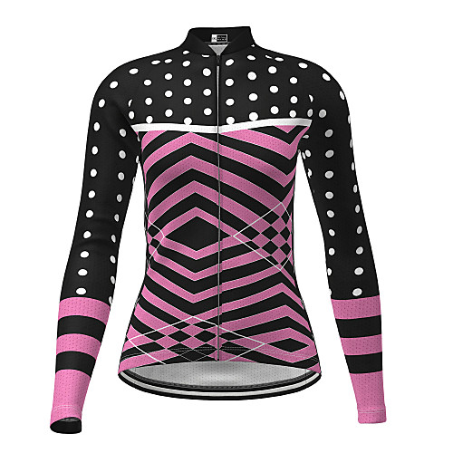 21Grams Women's Long Sleeve Cycling Jersey Winter Polyester Black Polka Dot Bike Jersey Top Mountain Bike MTB Road Bike Cycling Quick Dry Sports Clothing Apparel / Micro-elastic / Athleisure
21Grams Women's Long Sleeve Cycling Jersey Winter Polyester Black Polka Dot Bike Jersey Top Mountain Bike MTB Road Bike Cycling Quick Dry Sports Clothing Apparel / Micro-elastic / Athleisure