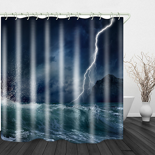 Wave Lightning Print Waterproof Fabric Shower Curtain for Bathroom Home Decor Covered Bathtub Curtains Liner Includes with Hooks 72 Inch
Wave Lightning Print Waterproof Fabric Shower Curtain for Bathroom Home Decor Covered Bathtub Curtains Liner Includes with Hooks 72 Inch