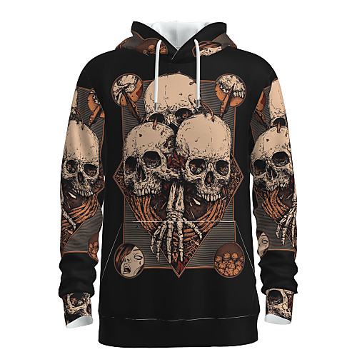 Men's Pullover Hoodie Sweatshirt Graphic Skull Hooded 3D Print Basic Halloween Hoodies Sweatshirts Long Sleeve Brown
Men's Pullover Hoodie Sweatshirt Graphic Skull Hooded 3D Print Basic Halloween Hoodies Sweatshirts Long Sleeve Brown