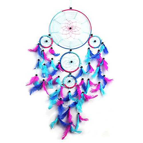 Boho Dream Catcher Handmade Gift Wall Hanging Decor Art Ornament Craft Feather 5 Circles for Kids Bedroom Wedding Festival 7522cm
Boho Dream Catcher Handmade Gift Wall Hanging Decor Art Ornament Craft Feather 5 Circles for Kids Bedroom Wedding Festival 7522cm