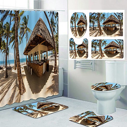 Fresh Seaside Pattern PrintingBathroom Shower Curtain Leisure Toilet Four-Piece Design
Fresh Seaside Pattern PrintingBathroom Shower Curtain Leisure Toilet Four-Piece Design