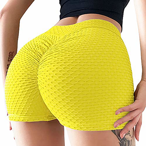 women's high waist ruched butt lift tummy control yoga shorts scrunch booty push up short workout pants yellow
women's high waist ruched butt lift tummy control yoga shorts scrunch booty push up short workout pants yellow