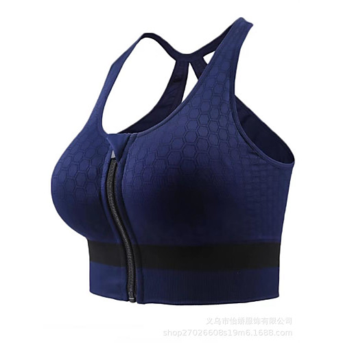 Women's Sports Bra Medium Support Zipper Removable Pad Fashion White Black Dark Navy Nylon Yoga Fitness Gym Workout Bra Top Sport Activewear Comfort High Impact Moisture Wicking Quick Dry Breathable
Women's Sports Bra Medium Support Zipper Removable Pad Fashion White Black Dark Navy Nylon Yoga Fitness Gym Workout Bra Top Sport Activewear Comfort High Impact Moisture Wicking Quick Dry Breathable