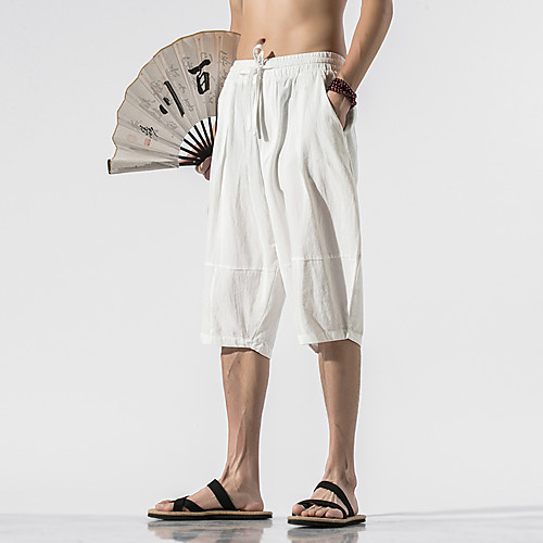 Men's Basic Chinoiserie Comfort Breathable Outdoor Loose Daily Home Capri shorts Pants Solid Colored Calf-Length Drawstring Patchwork Camel Green White Black Navy Blue
Men's Basic Chinoiserie Comfort Breathable Outdoor Loose Daily Home Capri shorts Pants Solid Colored Calf-Length Drawstring Patchwork Camel Green White Black Navy Blue