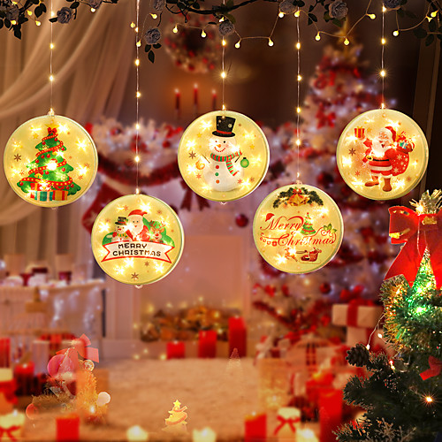 Christmas Santa Claus Elk Bell Snowman LED Fairy String Light Set Décor Ornament Christmas Gift Decoration for New Year Party Window Curtain Decoration Lighting USB Powered
Christmas Santa Claus Elk Bell Snowman LED Fairy String Light Set Décor Ornament Christmas Gift Decoration for New Year Party Window Curtain Decoration Lighting USB Powered