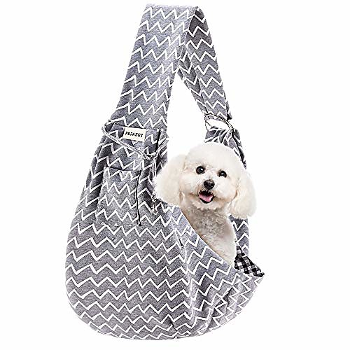 fdjasgy small pet sling carrier-hands free reversible pet papoose bag tote bag with a pocket safety belt dog cat for outdoor travel (gray stripe)
fdjasgy small pet sling carrier-hands free reversible pet papoose bag tote bag with a pocket safety belt dog cat for outdoor travel (gray stripe)