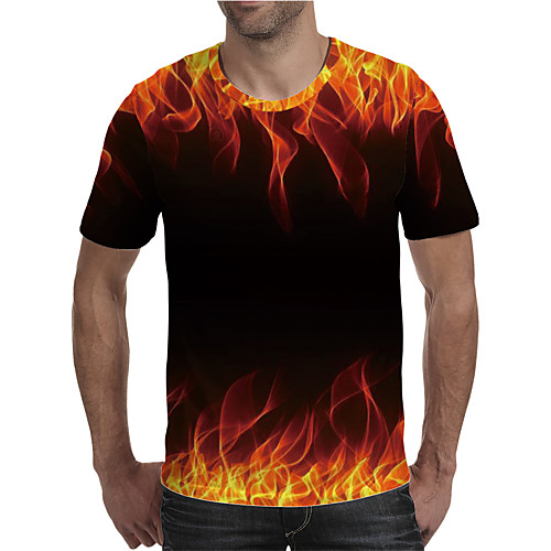 Men's T shirt Shirt 3D Print Graphic Flame Plus Size Print Short Sleeve Daily Tops Elegant Exaggerated Round Neck Red
Men's T shirt Shirt 3D Print Graphic Flame Plus Size Print Short Sleeve Daily Tops Elegant Exaggerated Round Neck Red