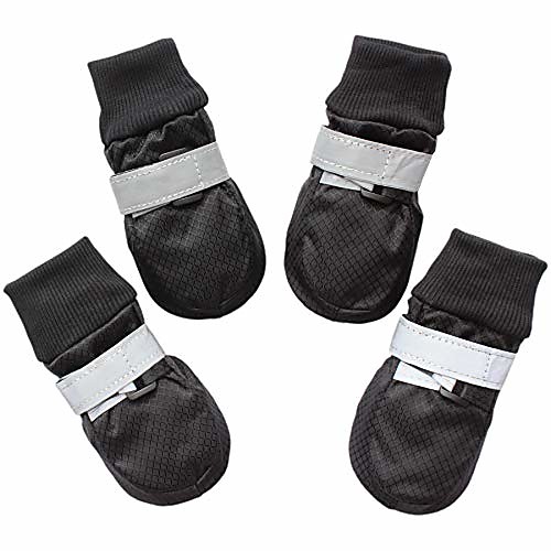 dog shoes boots paw protectors reflective with antislip rubber soles to protect hardwood floor and prevent scratching licking black
dog shoes boots paw protectors reflective with antislip rubber soles to protect hardwood floor and prevent scratching licking black