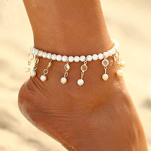 Anklet Luxury Fashion Punk Women's Body Jewelry For Gift Date Tassel Pearl Glass Alloy Wedding Friends White 1 PC
Anklet Luxury Fashion Punk Women's Body Jewelry For Gift Date Tassel Pearl Glass Alloy Wedding Friends White 1 PC