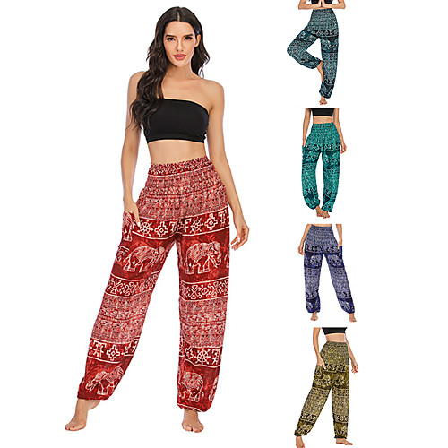 Women's High Waist Yoga Pants Side Pockets Harem Bloomers Moisture Wicking Quick Dry Elephant Bohemian Boho Black Red Army Green Pilates Dance Bikram Winter Sports Activewear Stretchy Loose
Women's High Waist Yoga Pants Side Pockets Harem Bloomers Moisture Wicking Quick Dry Elephant Bohemian Boho Black Red Army Green Pilates Dance Bikram Winter Sports Activewear Stretchy Loose